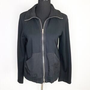Jana KOS black front and back full zip jacket size Small